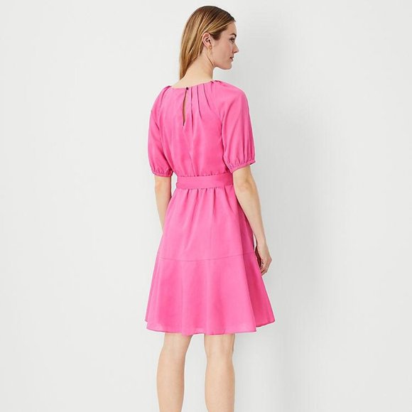 NWT Ann Taylor Pleated Flare Pocket Dress - Picture 2 of 4